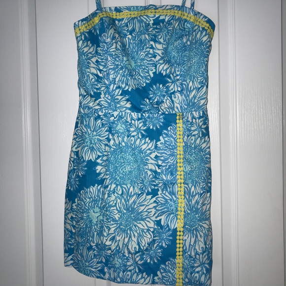 Blue and yellow Lilly Pullitzer dress - Picture 2 of 6